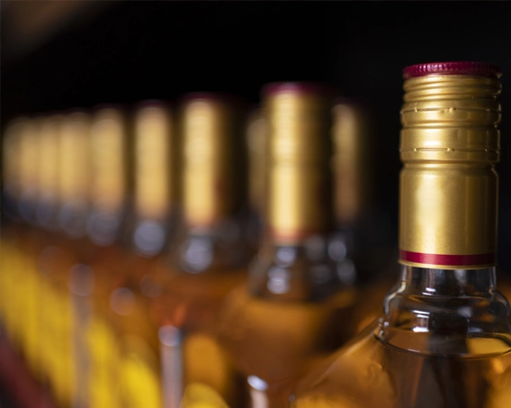 Whisky bottles